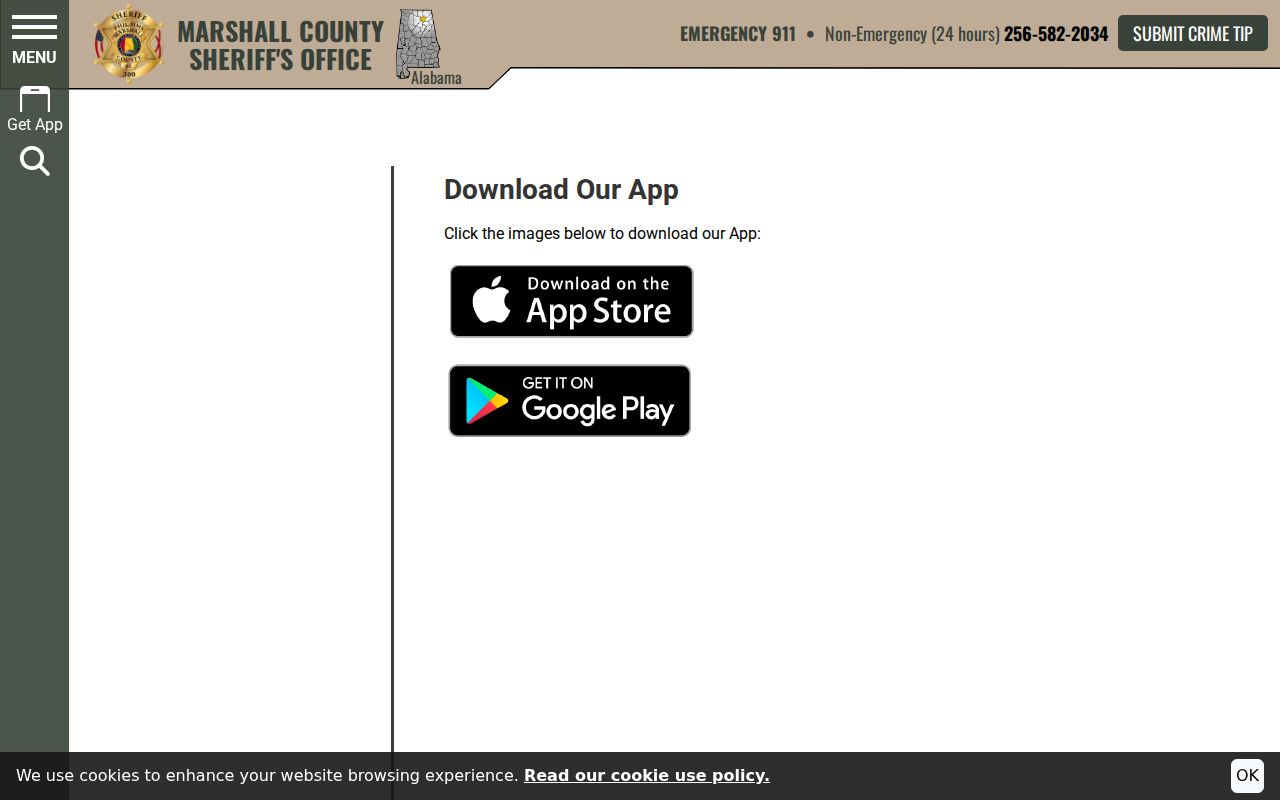 Marshall County arrest search mobile app access