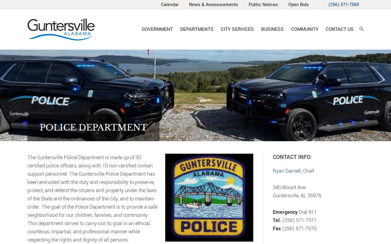 Guntersville Police Department criminal records channel